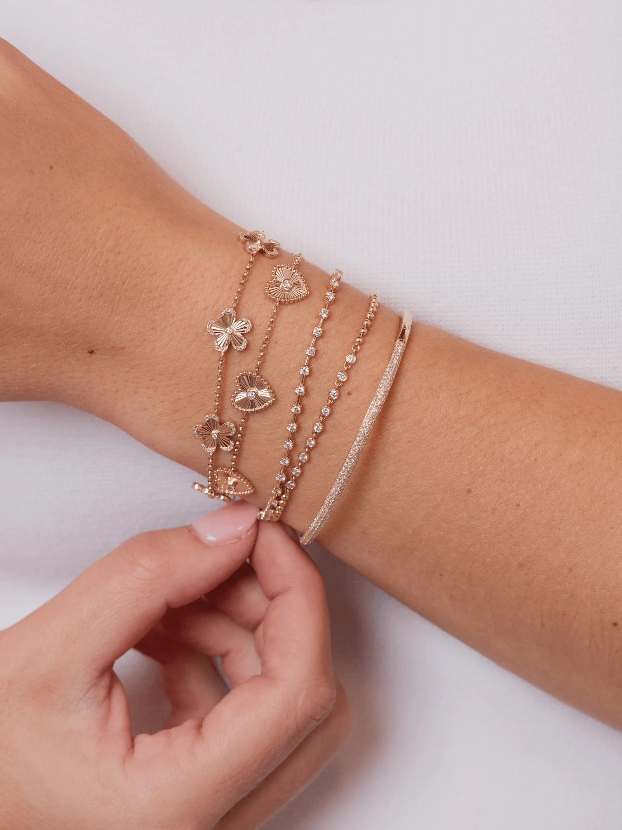 Bar Diamond Bracelet 14K sold by LeMel product image thumbnail 2