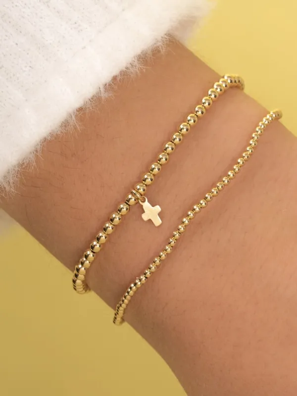Everyday Stretch Bracelet with Cross Charm sold by LeMel