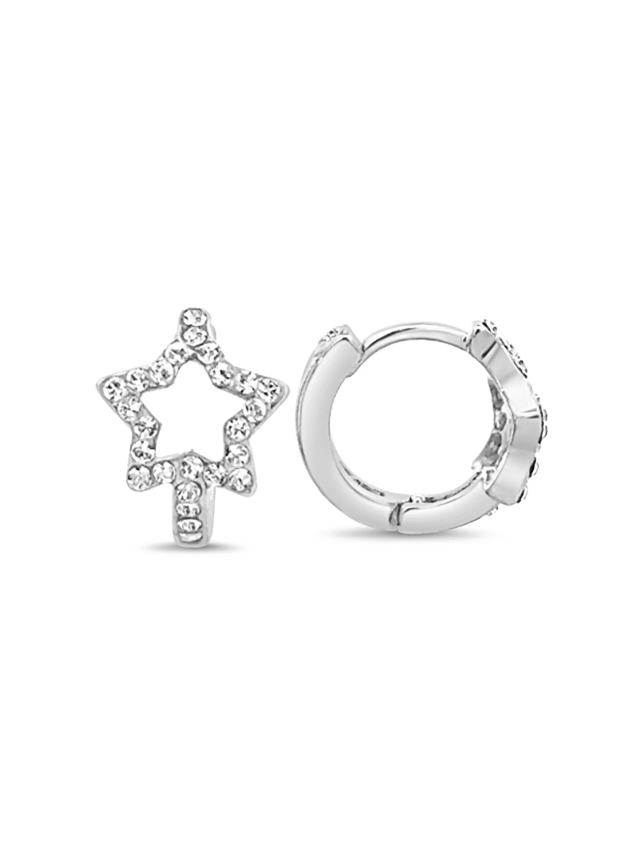 Star CZ Huggie Earrings sold by LeMel product image thumbnail 5