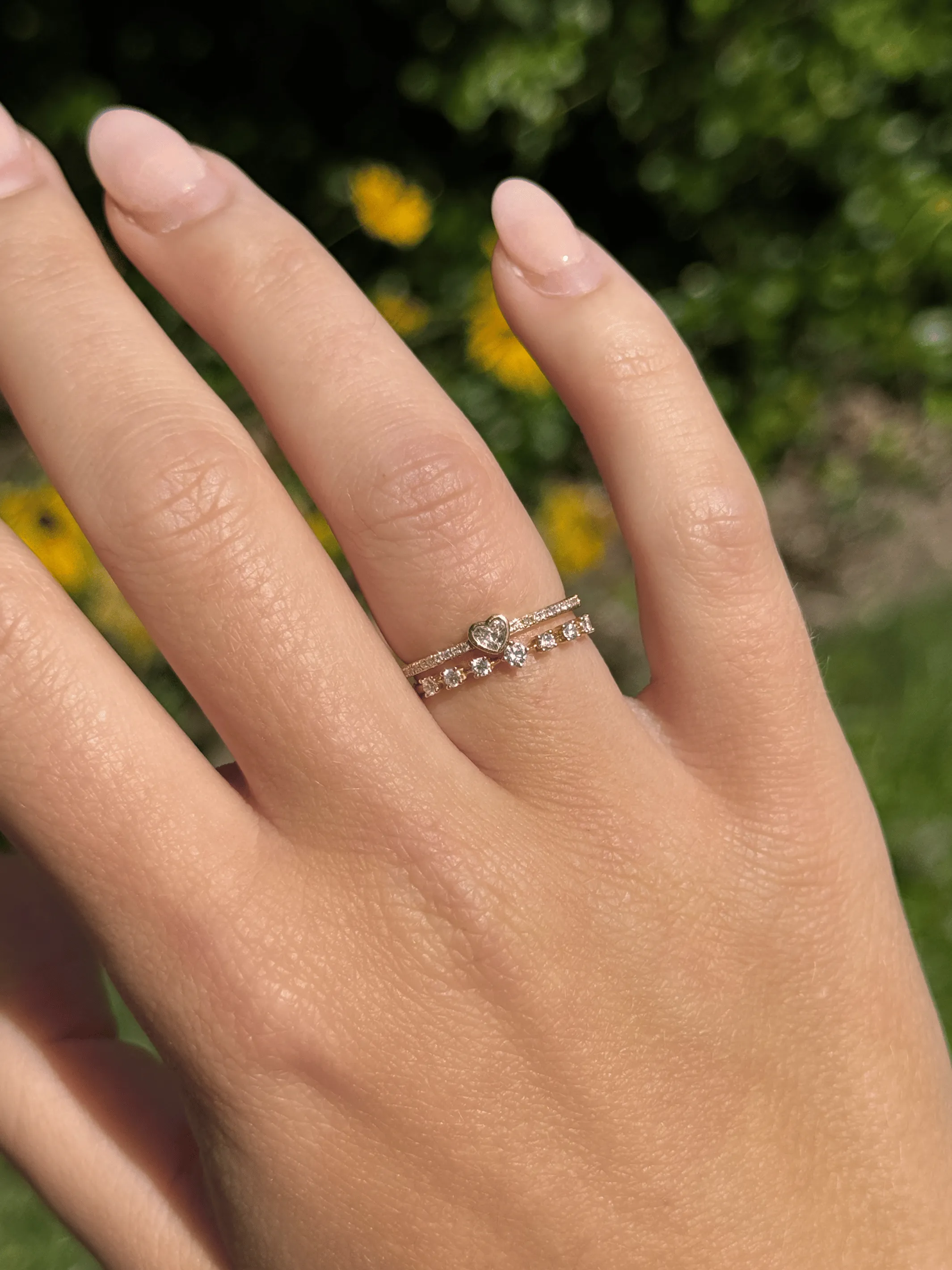 Sweetheart Diamond Ring 14K sold by LeMel product image thumbnail 2