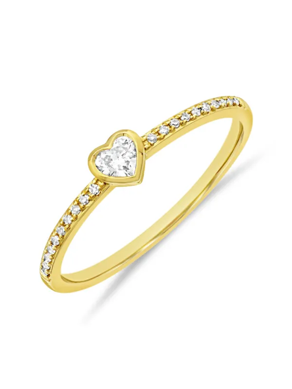 Sweetheart Diamond Ring 14K sold by LeMel