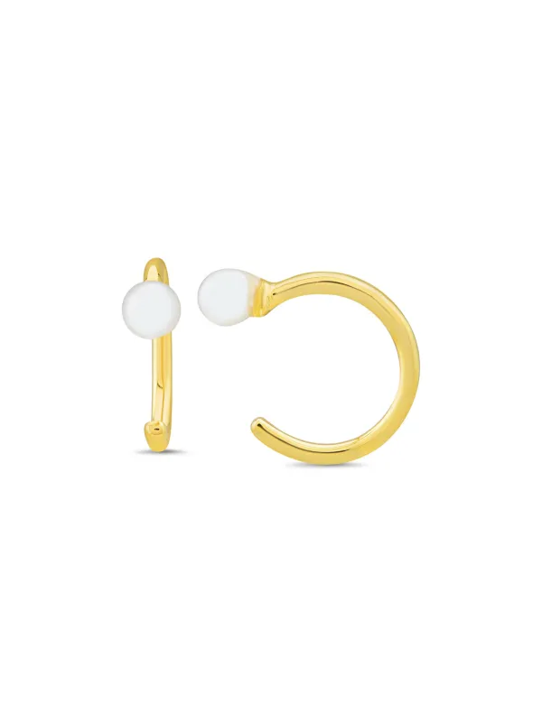 Pearl Hook Huggie 14K sold by LeMel