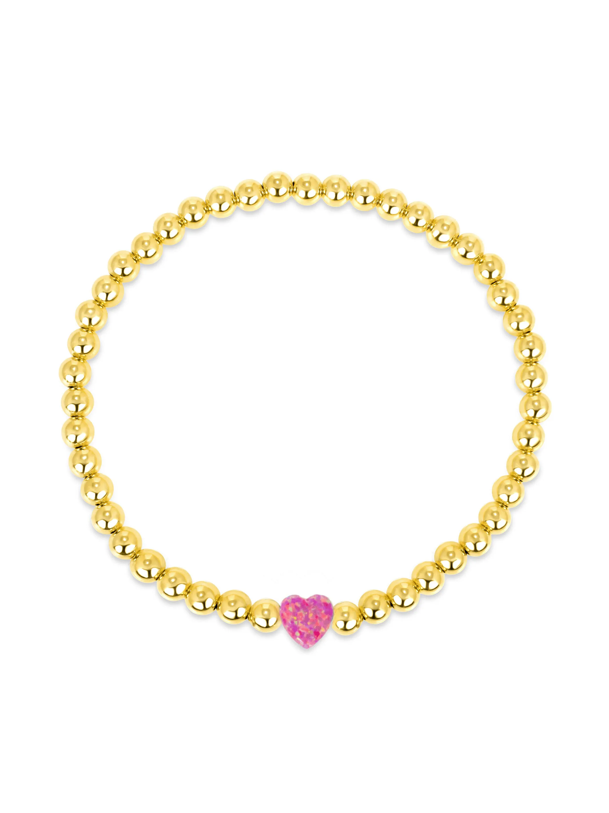 Opal Heart Stretch Bracelet - Pink sold by LeMel product image thumbnail 2