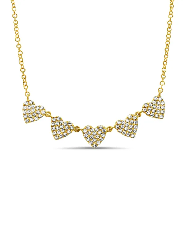 Chasing Hearts Necklace 14K sold by LeMel