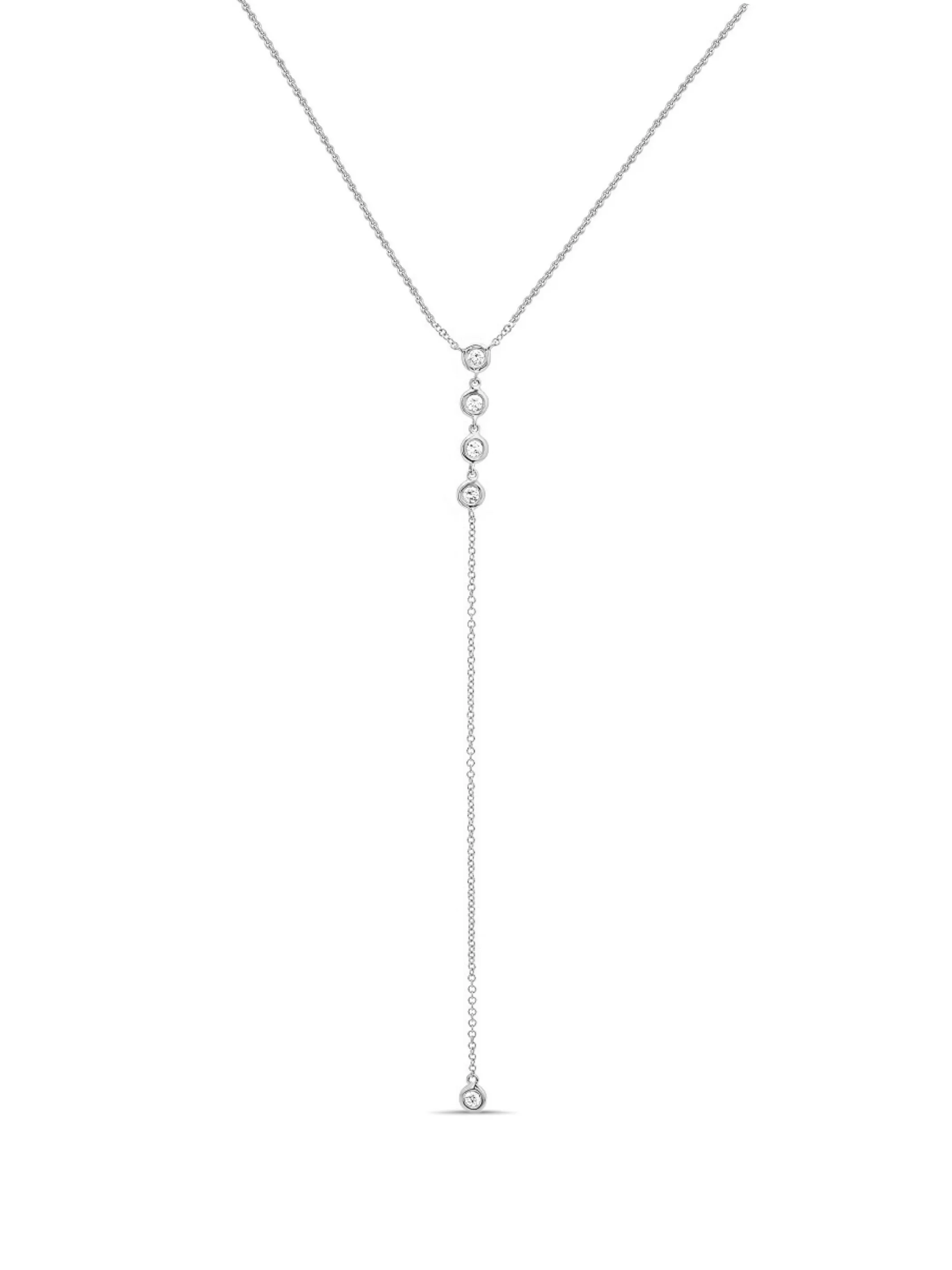Bezel Diamond Lariat Necklace 14K sold by LeMel product image thumbnail 3