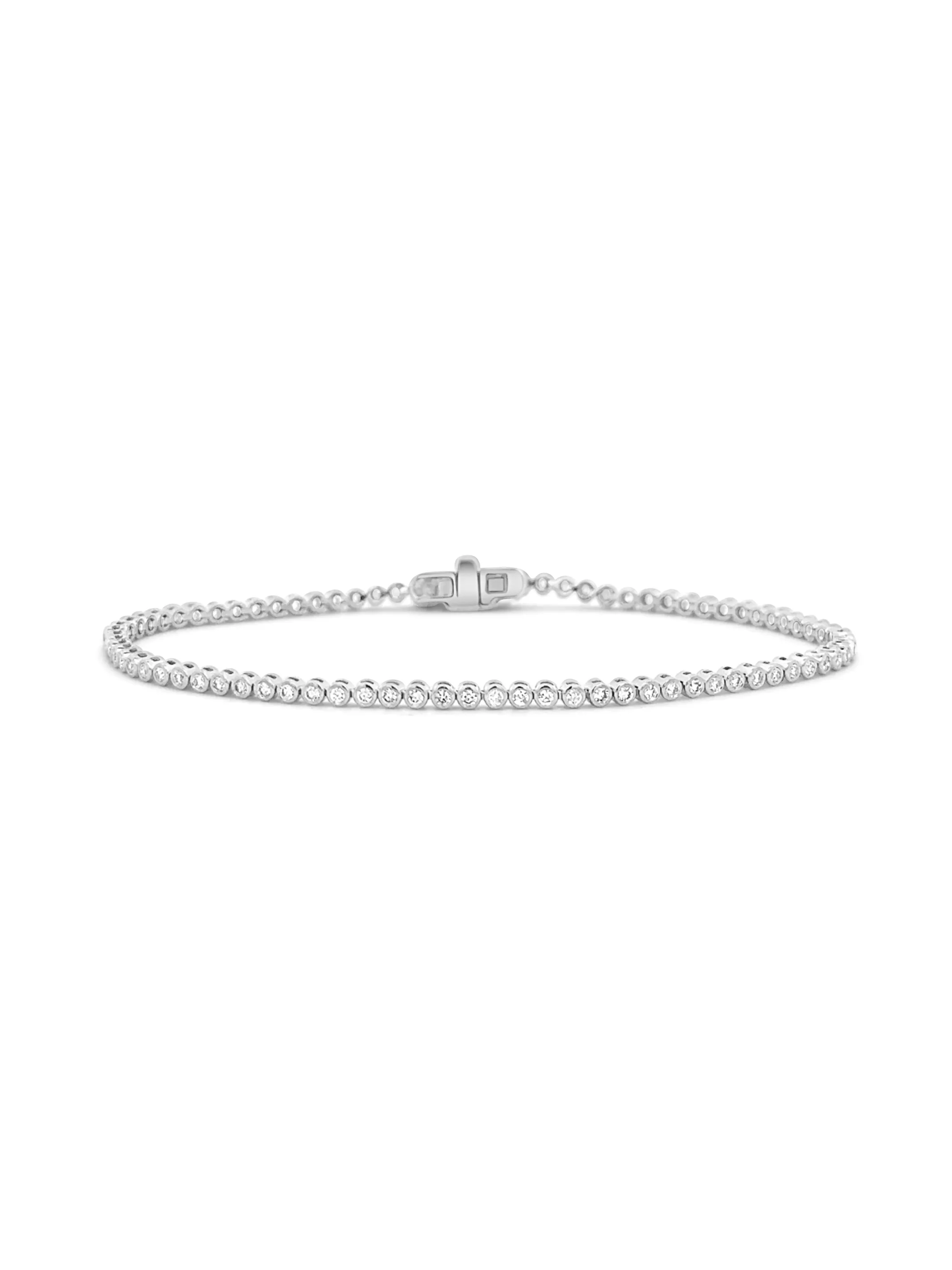 Bezel Diamond Tennis Bracelet 14K sold by LeMel