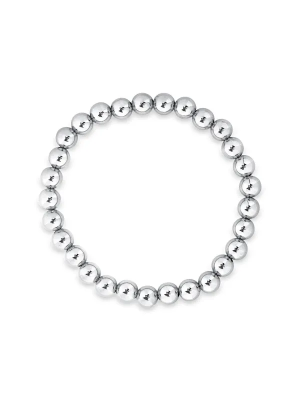 Silver Everyday Stretch Bracelet - 6mm sold by LeMel
