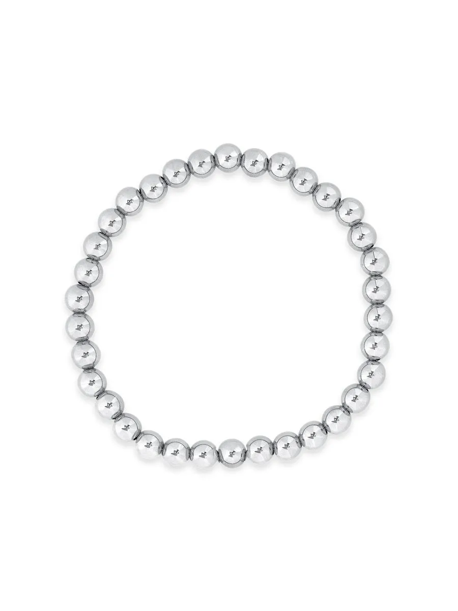 Silver Everyday Stretch Bracelet - 5mm sold by LeMel