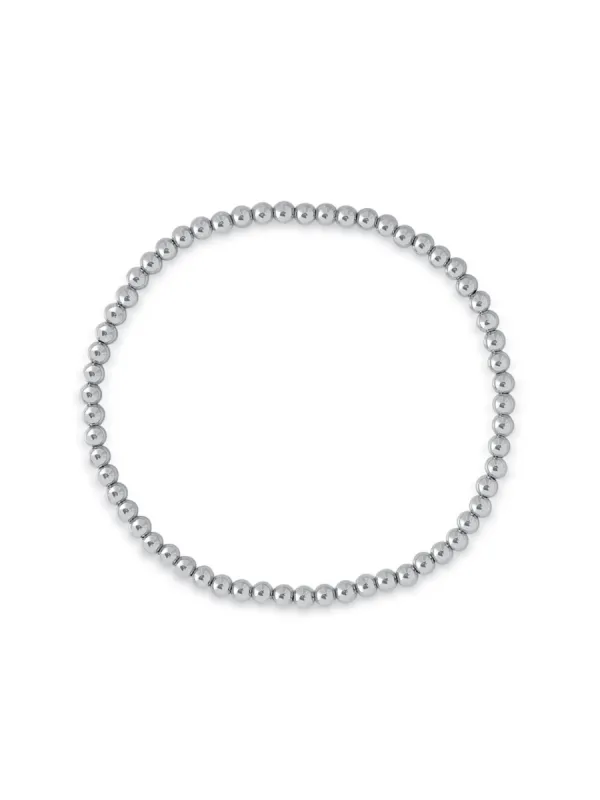 Silver Everyday Stretch Bracelet - 3mm sold by LeMel