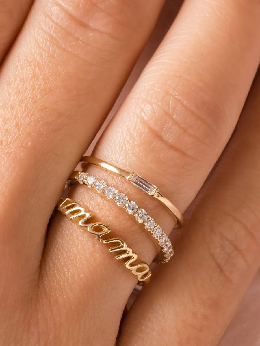 Bitsy Baguette Stack Ring 14K sold by LeMel product image thumbnail 2