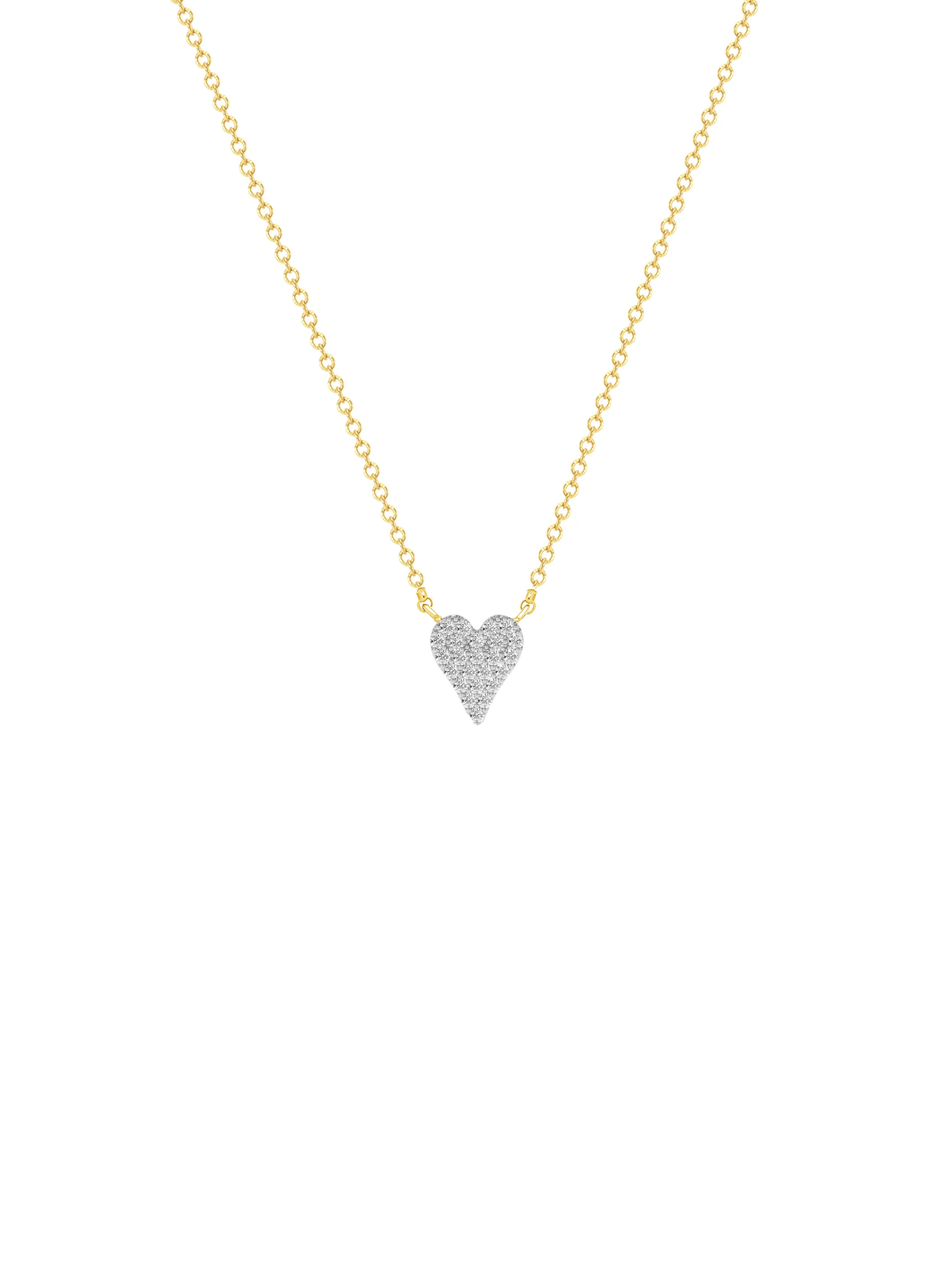 Jess Mini Heart Necklace 14K sold by LeMel