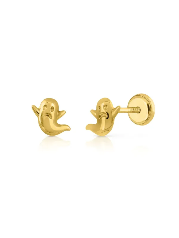 Kid Ghost Stud Earrings 14K sold by LeMel
