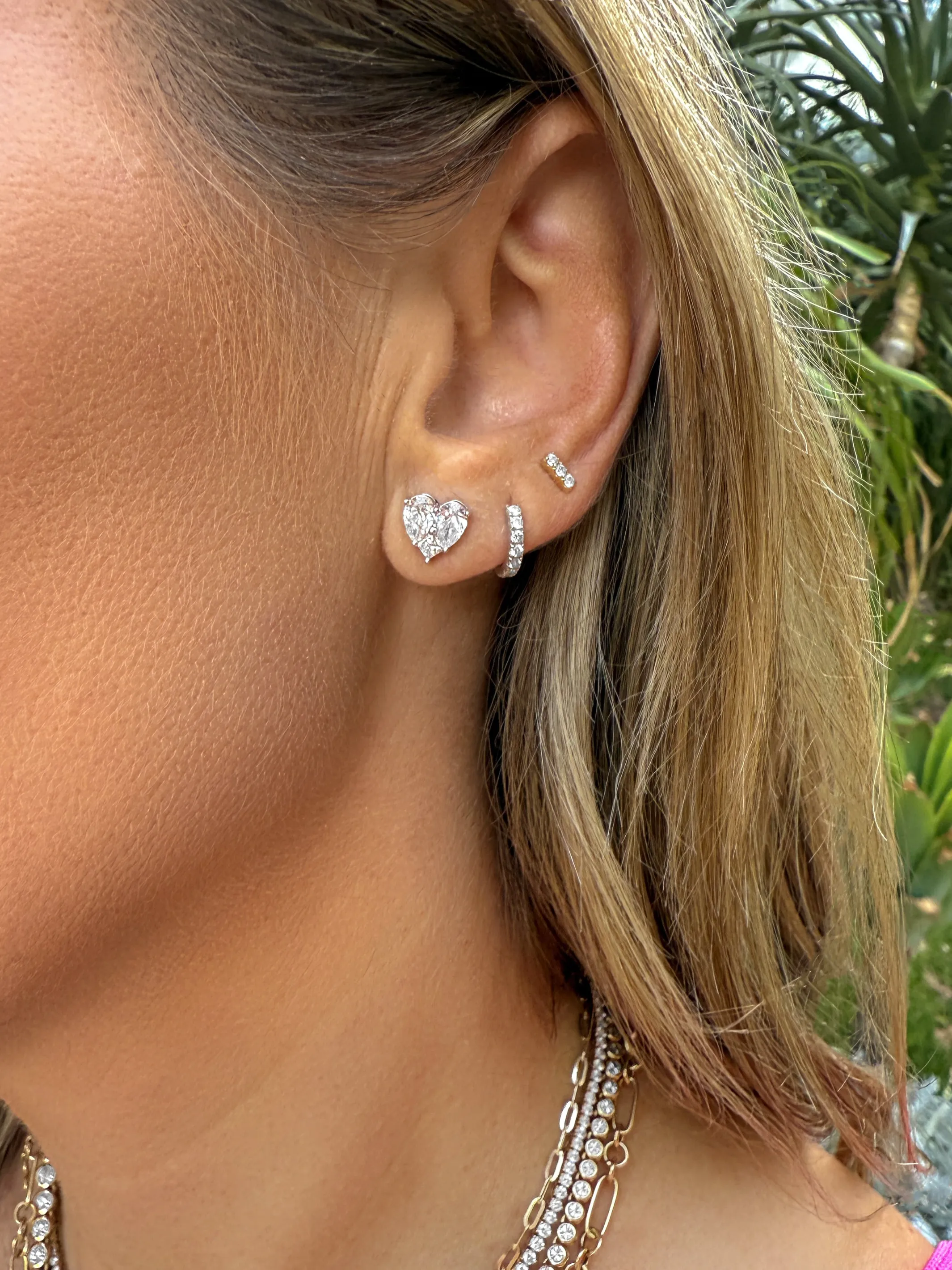 Mel Illusion Heart Stud Earrings 14K sold by LeMel product image thumbnail 2