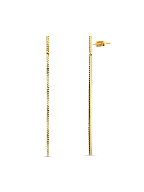 Matchstick Stud Earrings 14K made by LeMel