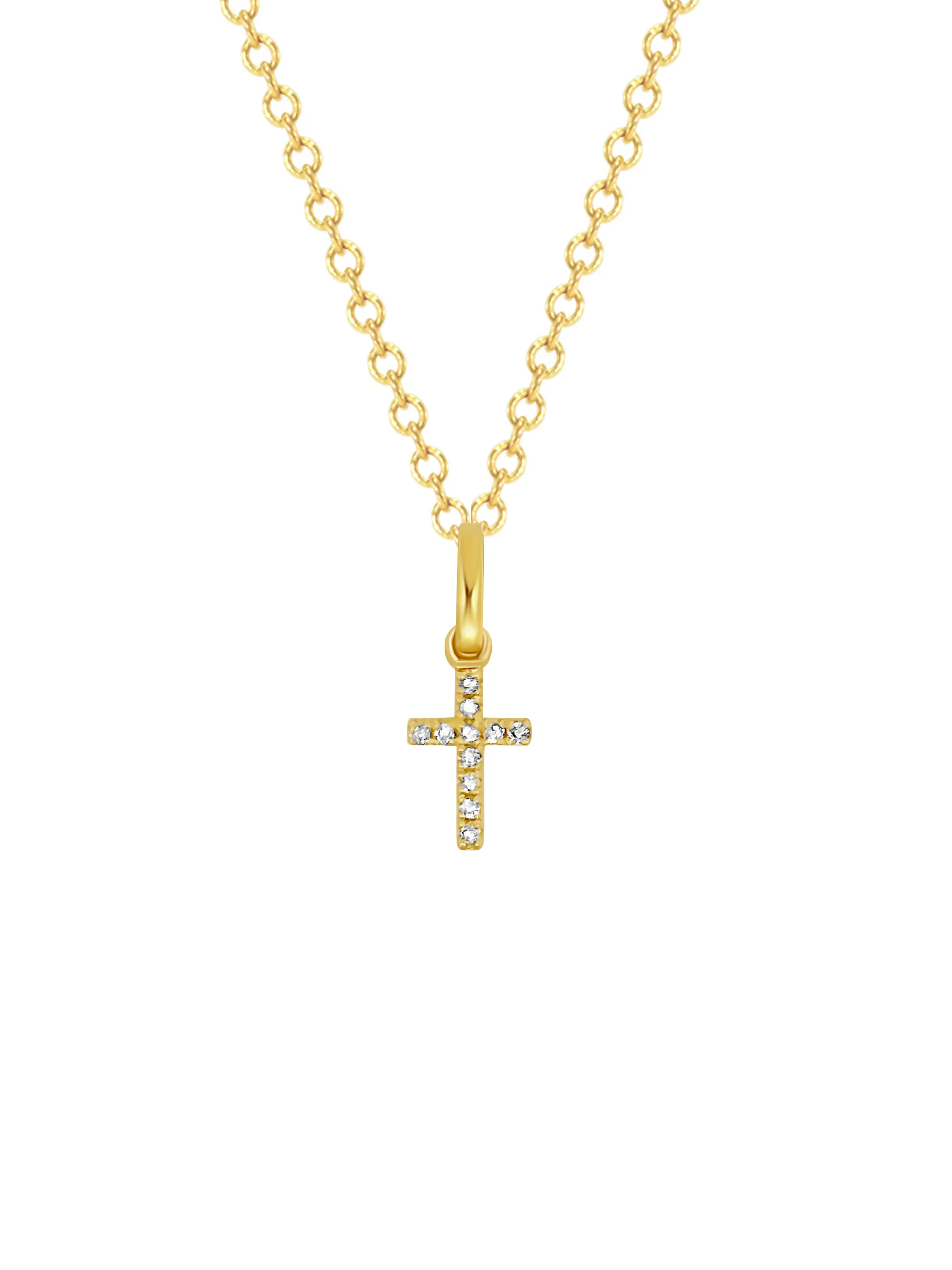 Diana Diamond Cross Necklace - 18K sold by LeMel