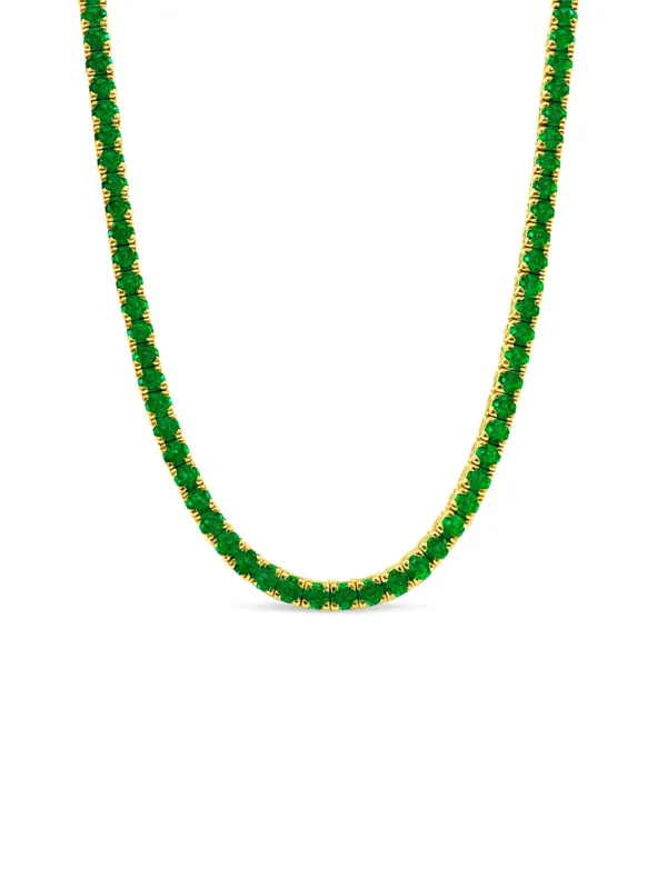 Emerald CZ Tennis Necklace sold by LeMel