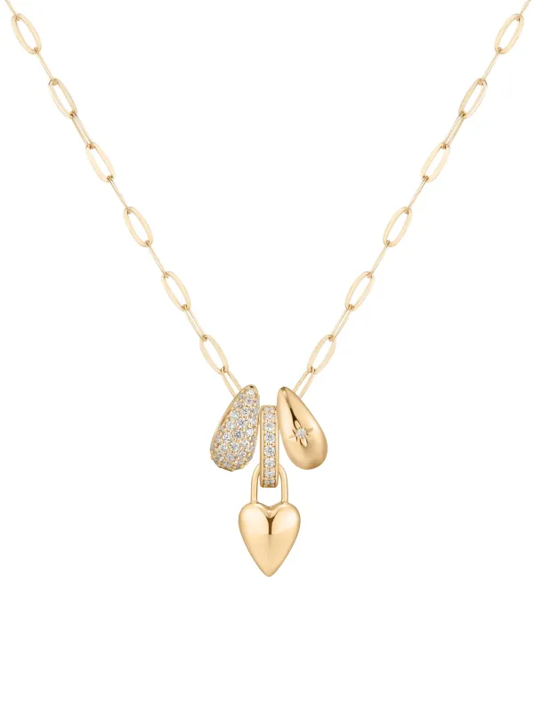 Lucy Heart Charm Necklace sold by LeMel