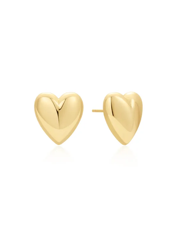Goldie Puffy Heart Stud Earrings sold by LeMel