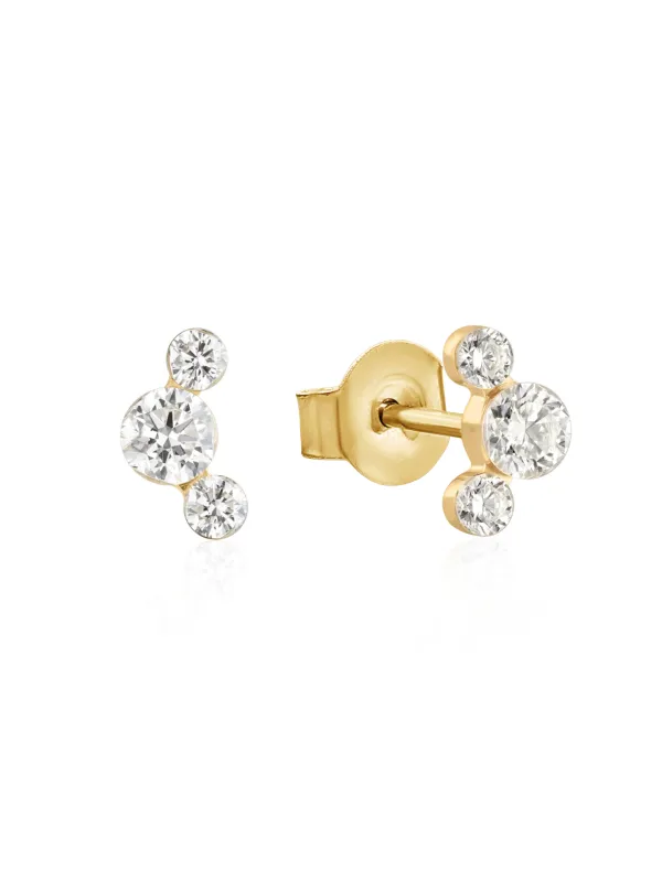 Constellation Lab Diamond Stud Earrings 14K sold by LeMel