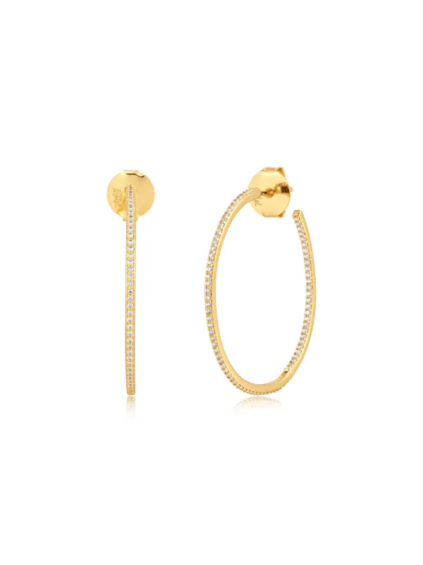 Ophelia CZ Hoop Earrings sold by LeMel