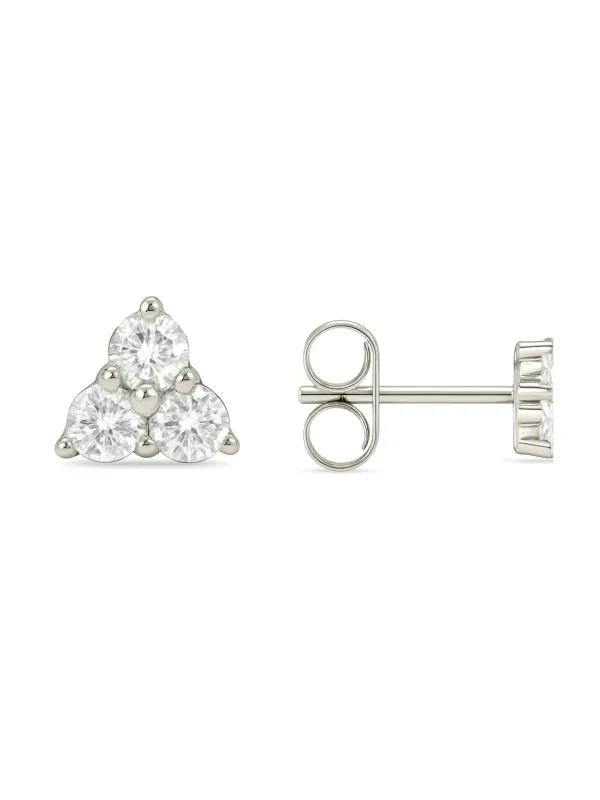 Trinity Diamond Stud Earrings 14K sold by LeMel