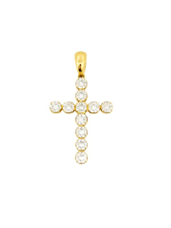 Grace Diamond Cross Necklace 14K sold by LeMel