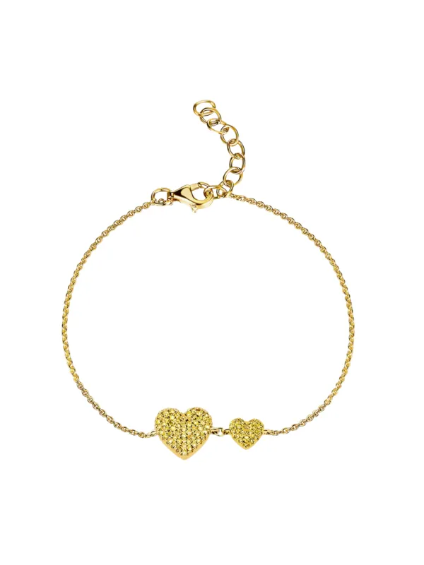 Annie Heart Bracelet 14K sold by LeMel