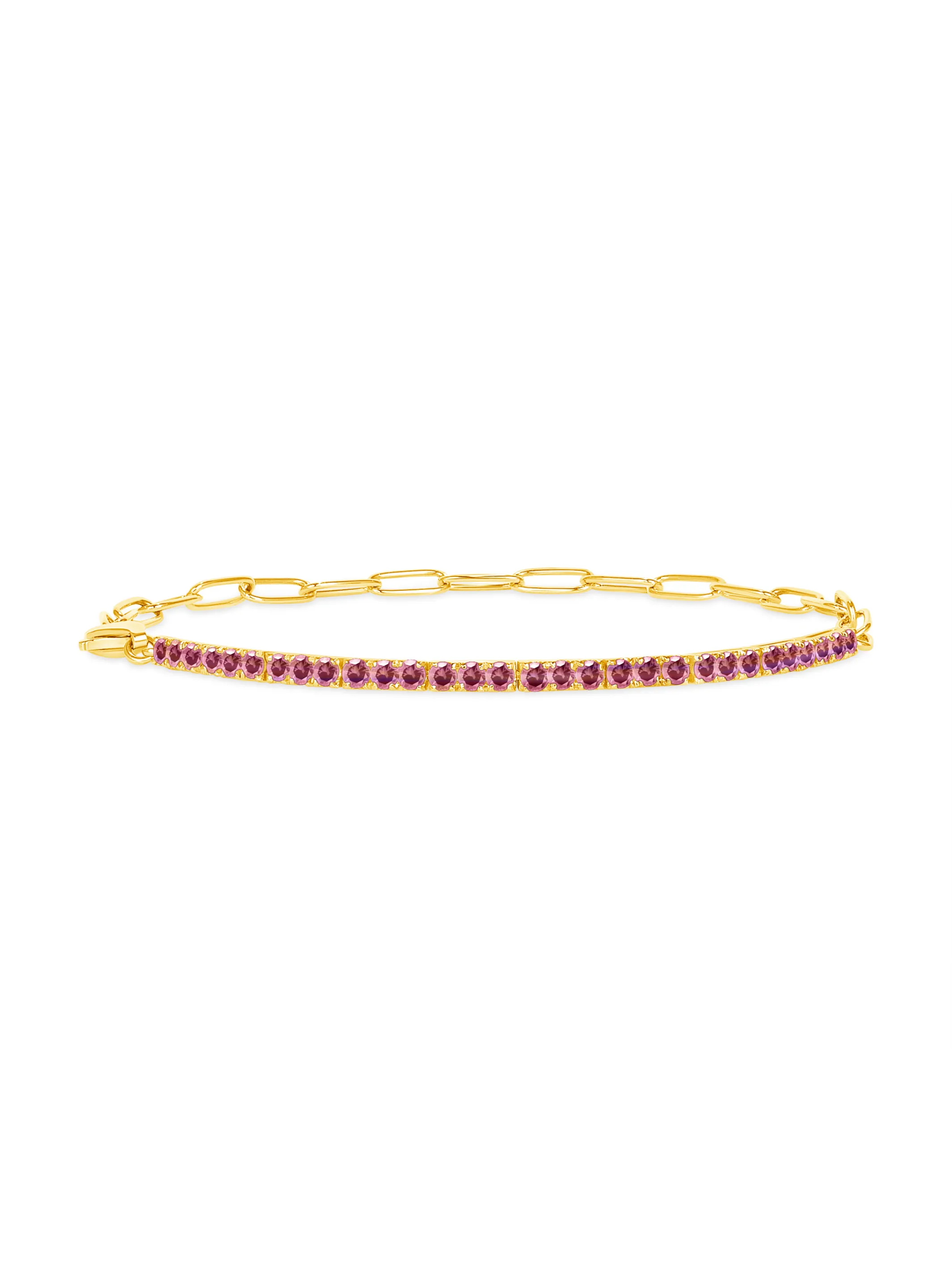 Birthstone Tennis Bracelet 14K sold by LeMel product image thumbnail 5