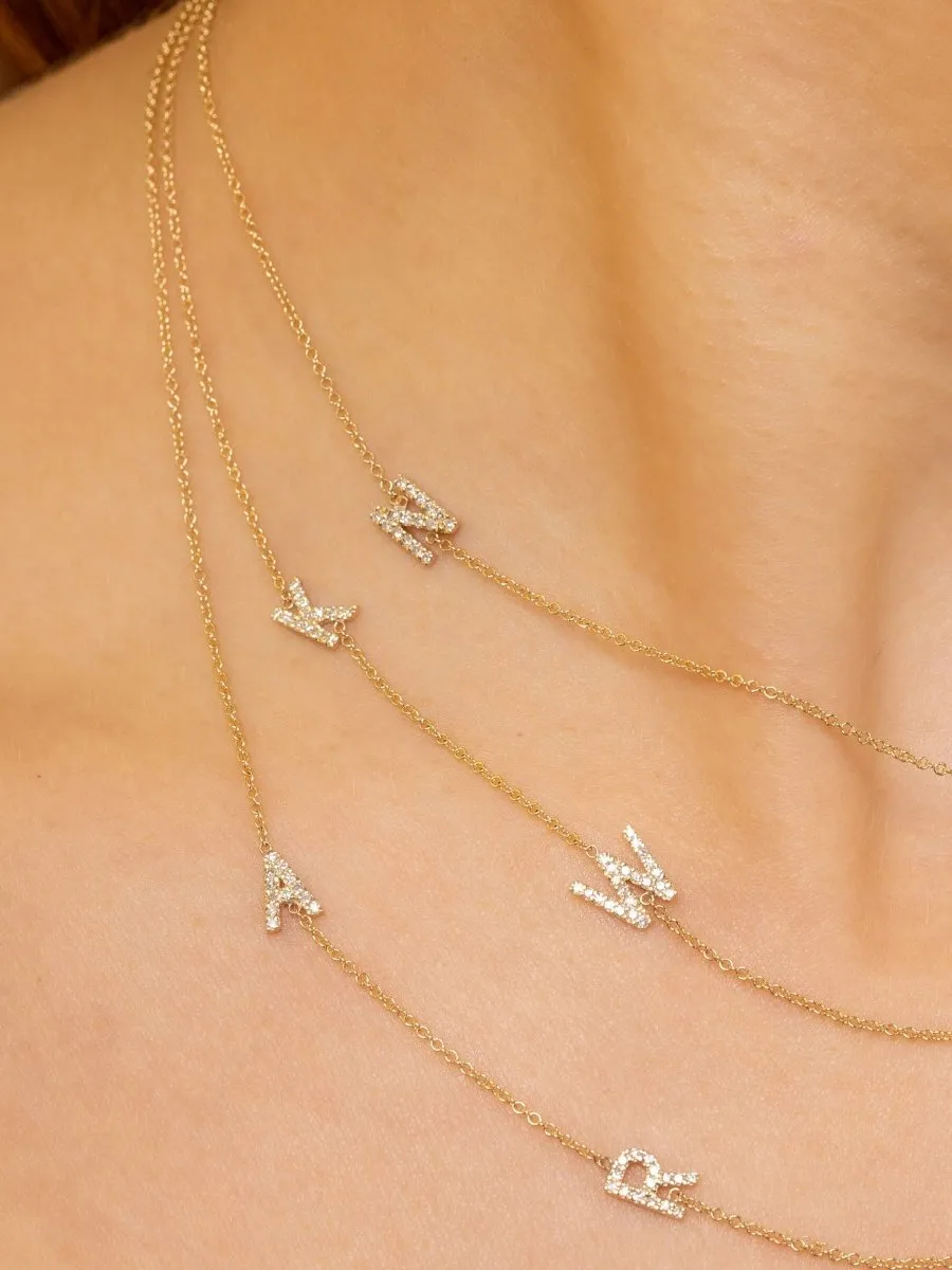 Custom Initial Necklace 14K sold by LeMel product image thumbnail 4