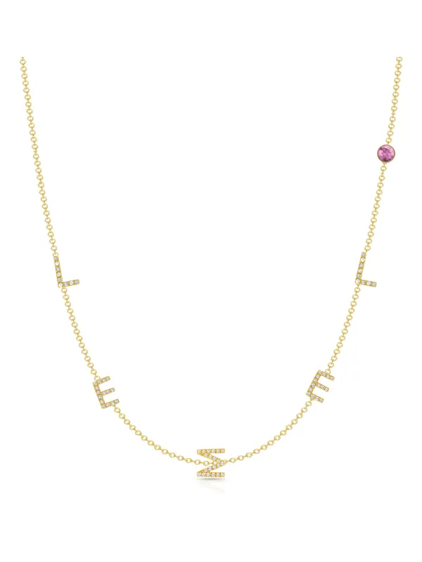 Custom Initial Necklace 14K made by LeMel