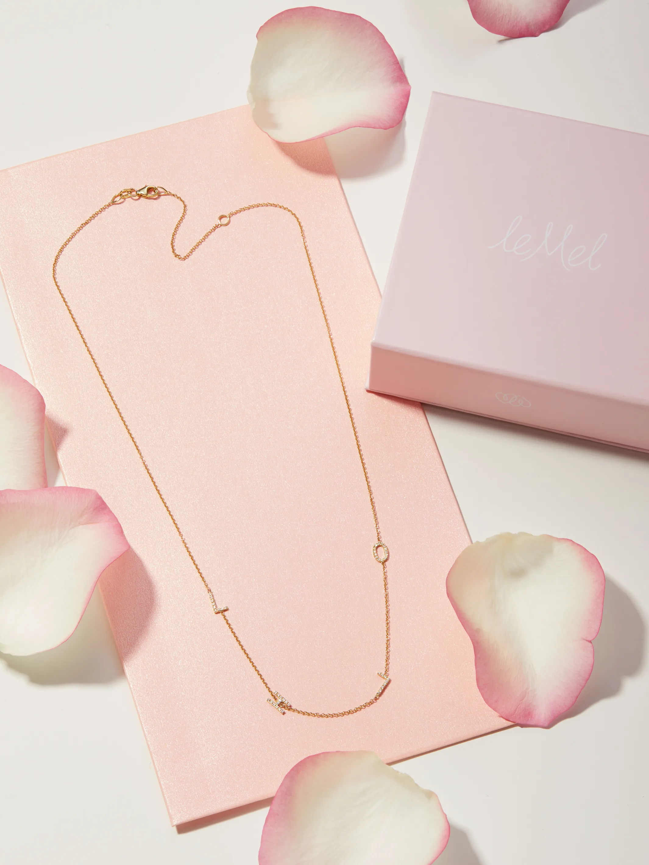 Custom Initial Necklace 14K sold by LeMel product image thumbnail 2
