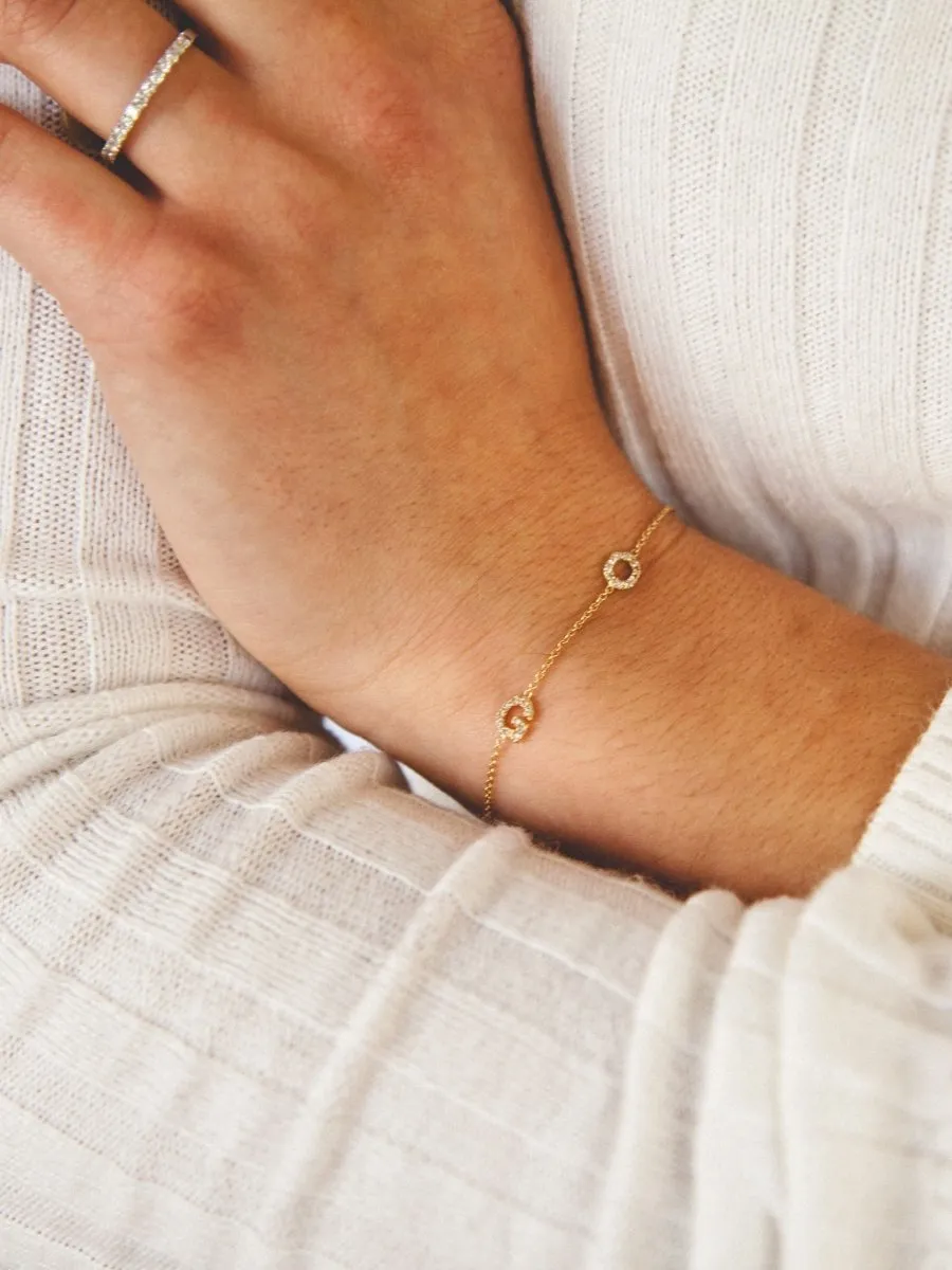 Custom Initial Bracelet 14K sold by LeMel product image thumbnail 4