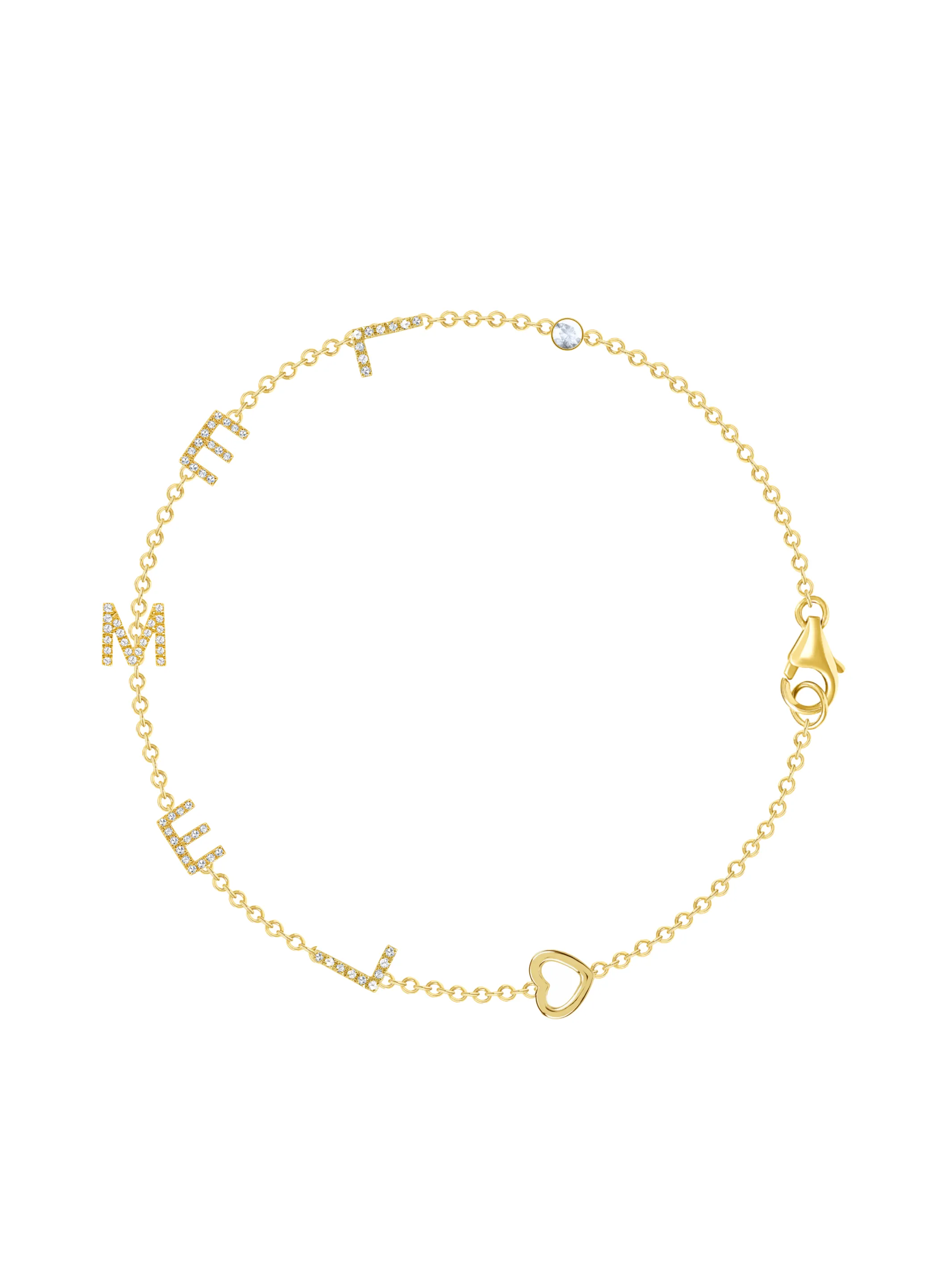 Custom Initial Bracelet 14K sold by LeMel