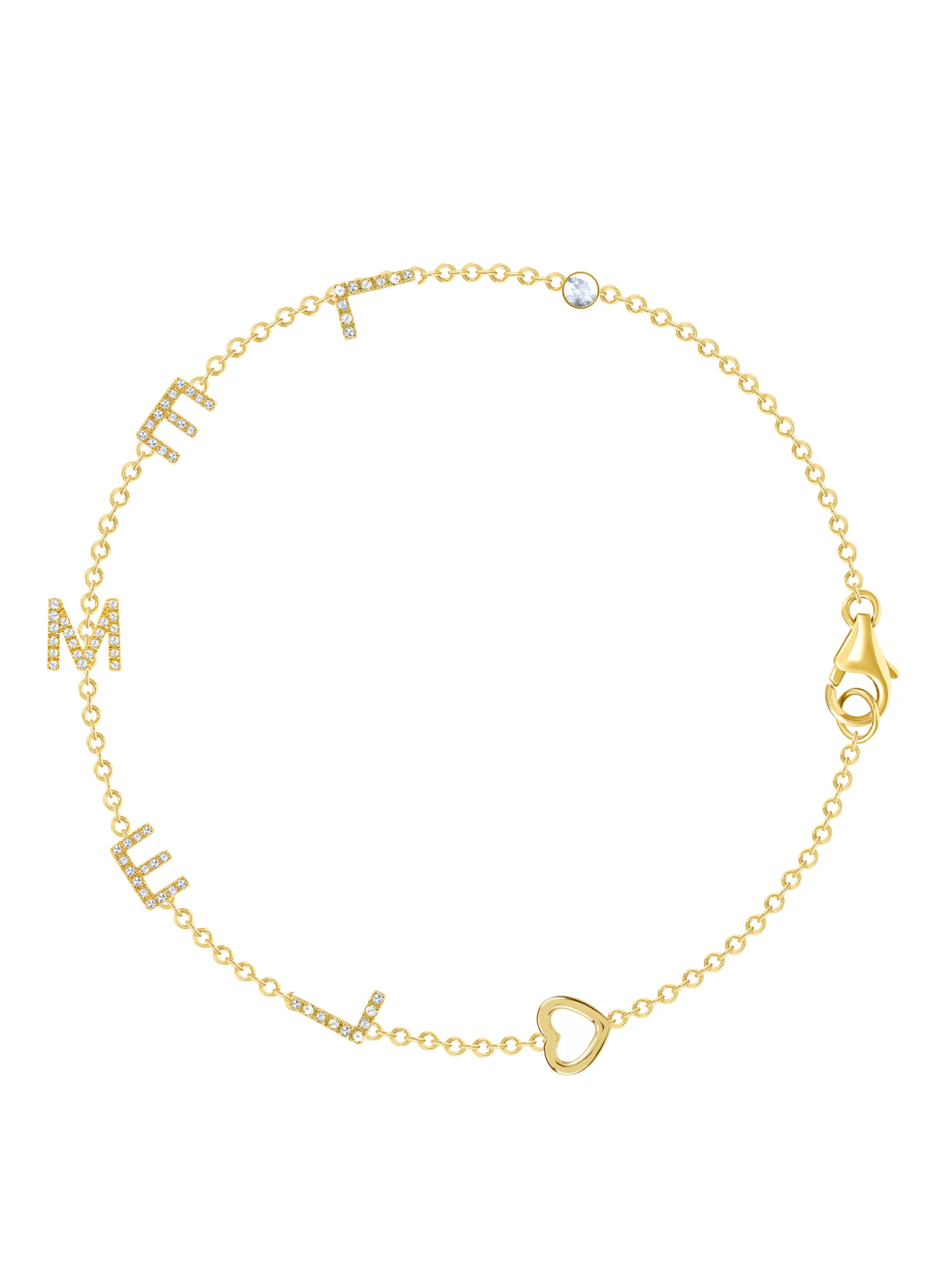 Custom Initial Bracelet 14K sold by LeMel product image thumbnail 5