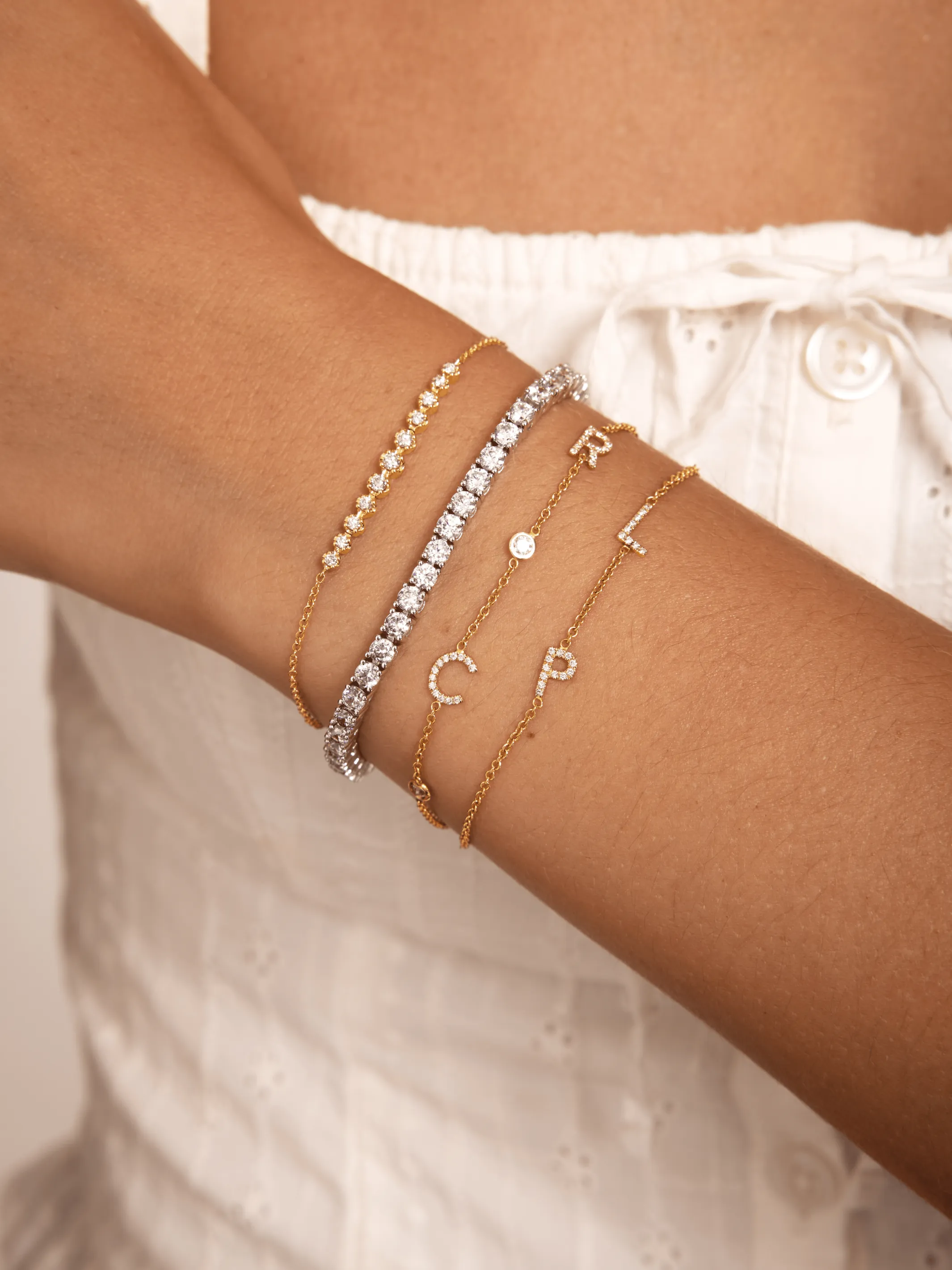 Custom Initial Bracelet 14K sold by LeMel product image thumbnail 2