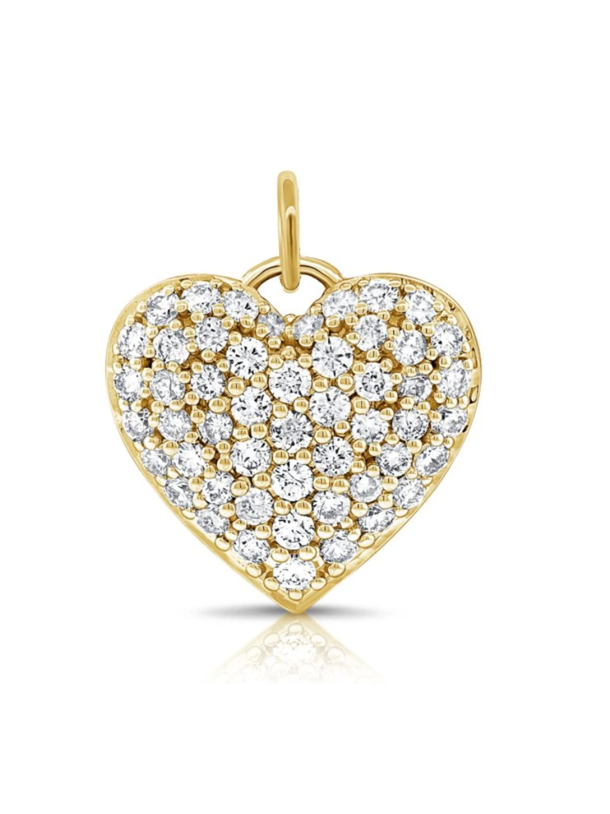 Bubble Heart Diamond Charm 14K sold by LeMel