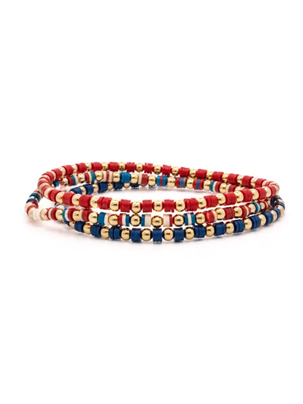 USA Stretch Bracelet Set made by LeMel