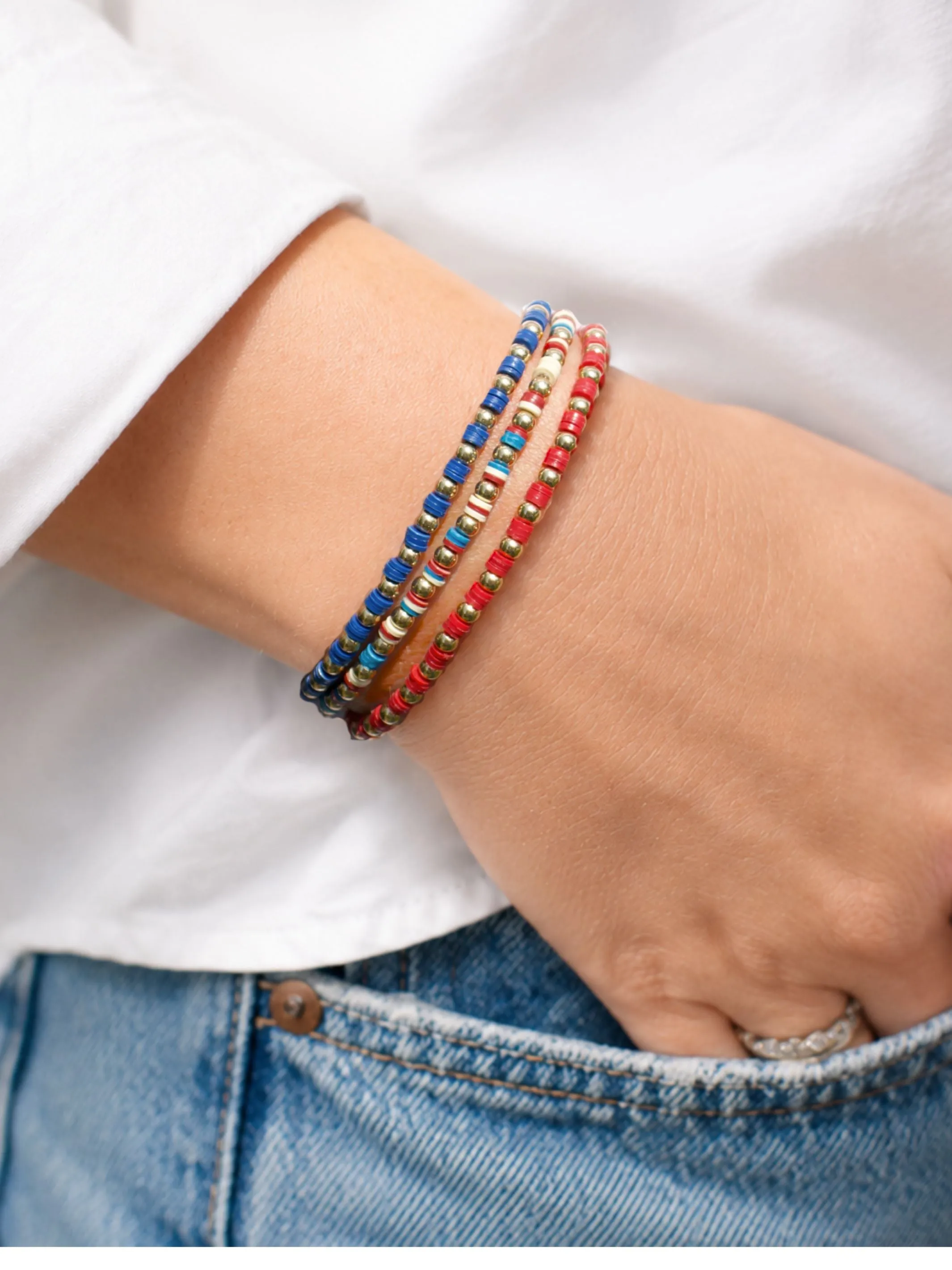 USA Stretch Bracelet Set sold by LeMel product image thumbnail 2