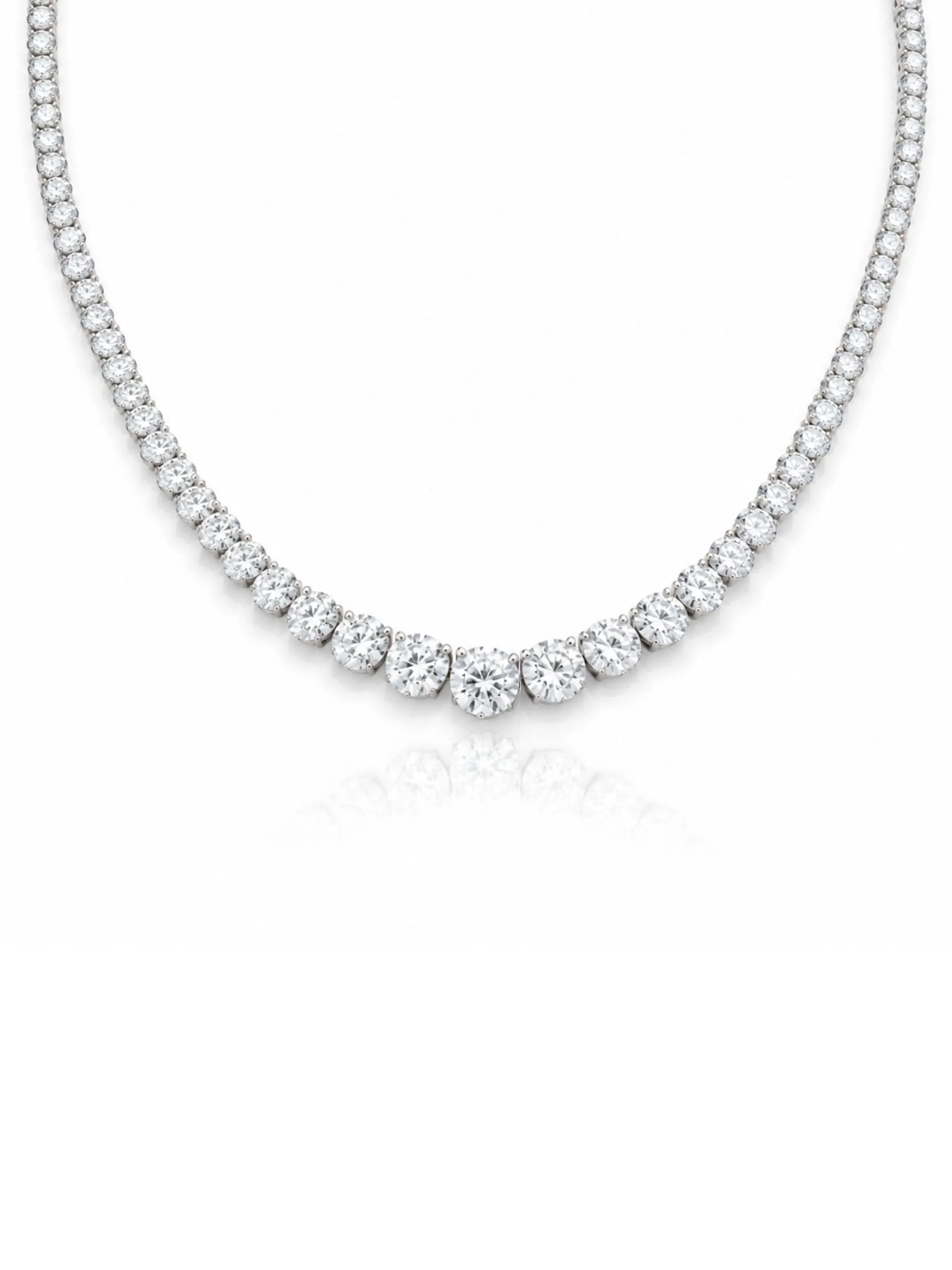 Lab Diamond Riviera Tennis Necklace 14K sold by LeMel
