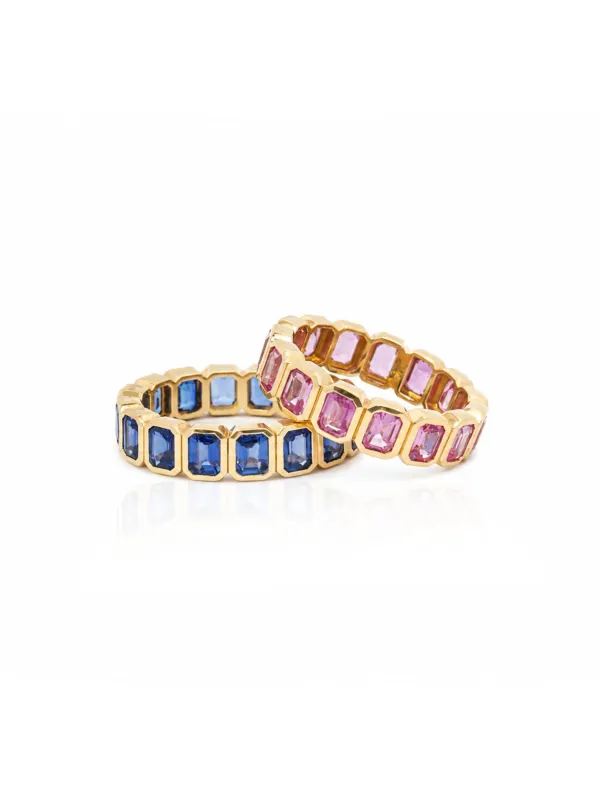 Brit Bezel Sapphire Ring 14K made by LeMel