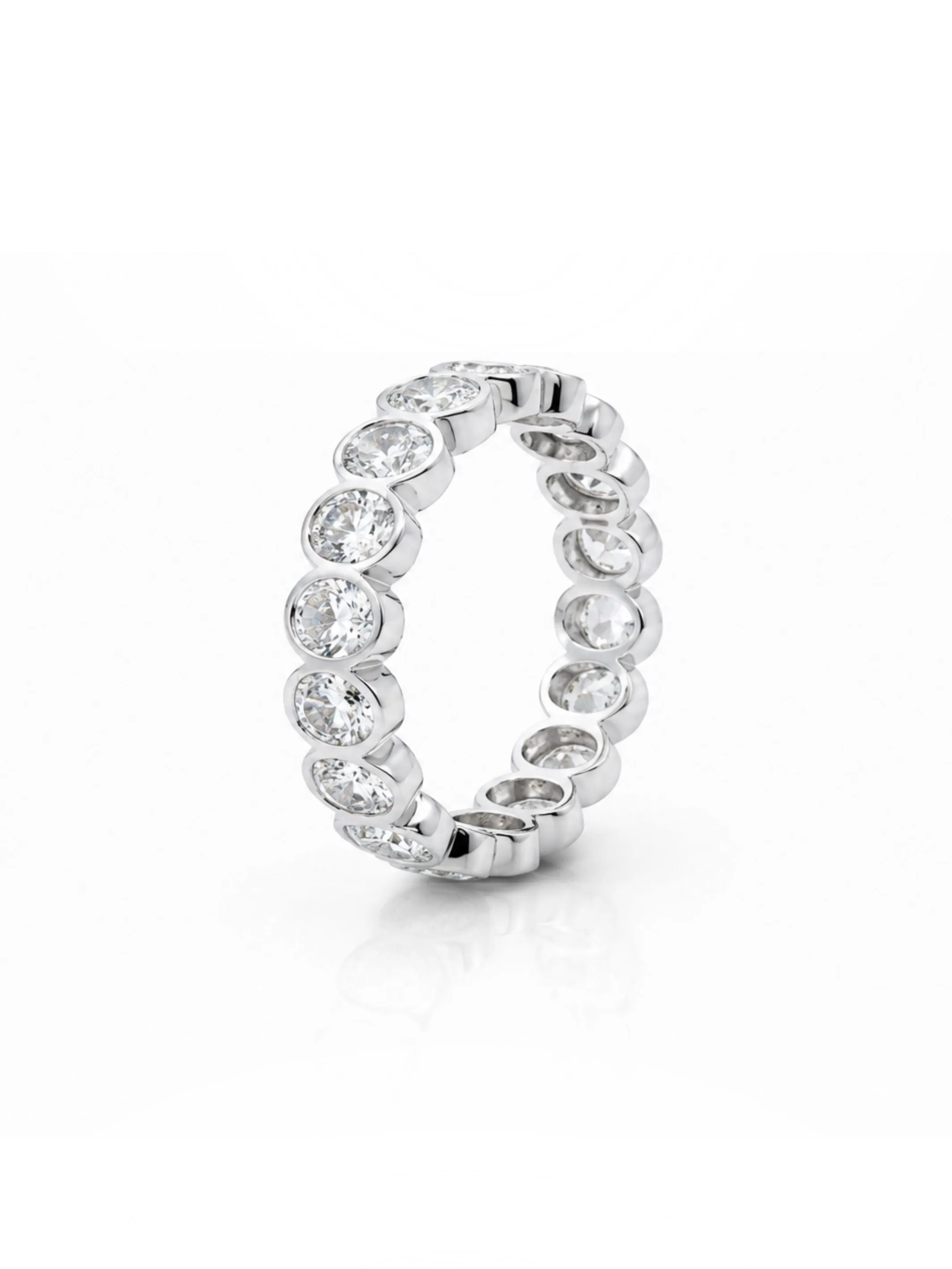 Oval Lab Diamond Bezel Eternity Band 14K sold by LeMel