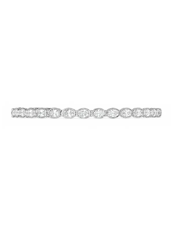 Lab Diamond Bezel Tennis Bracelets - Oval 14K made by LeMel