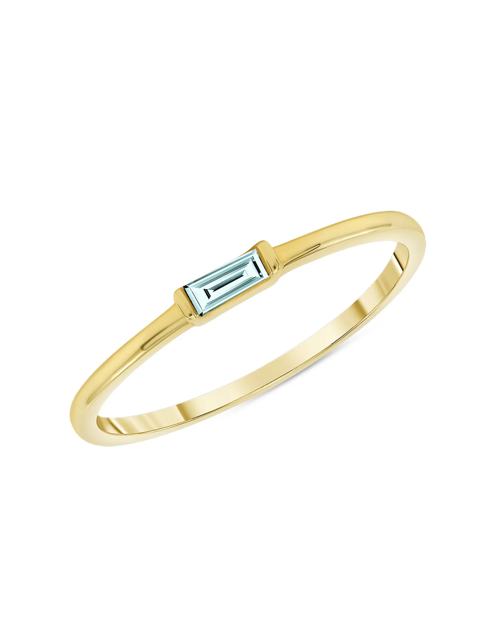 Bitsy Birthstone Ring - March Aquamarine 14K sold by LeMel
