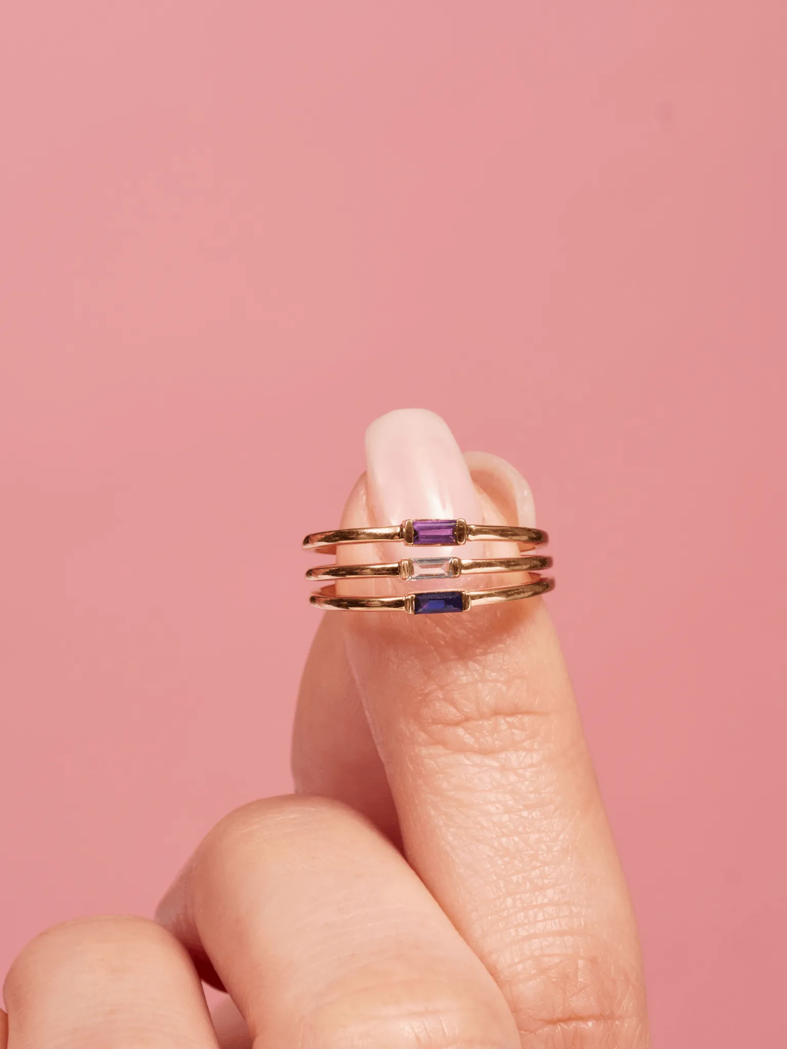 Bitsy Birthstone Ring - March Aquamarine 14K sold by LeMel product image thumbnail 2