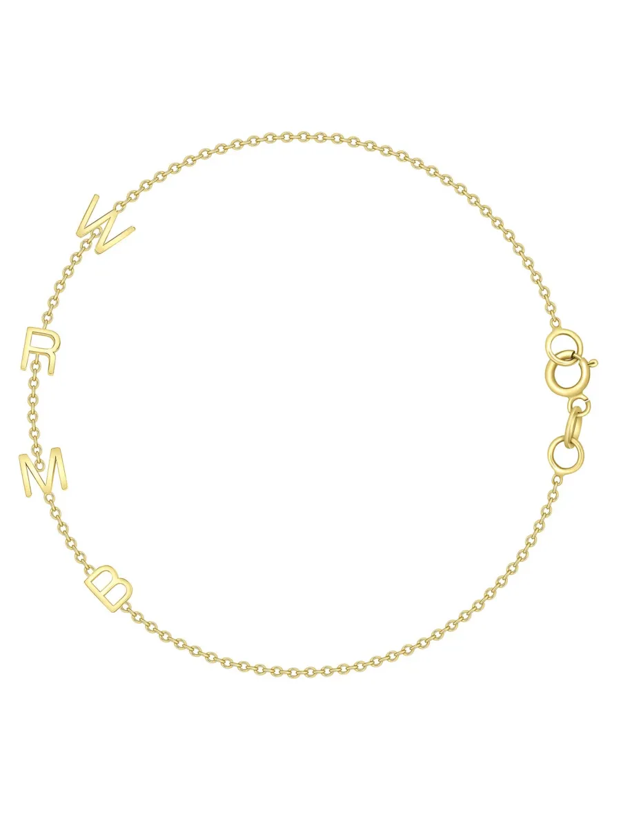 The Initial Bracelet 14K - 4 Letters sold by LeMel