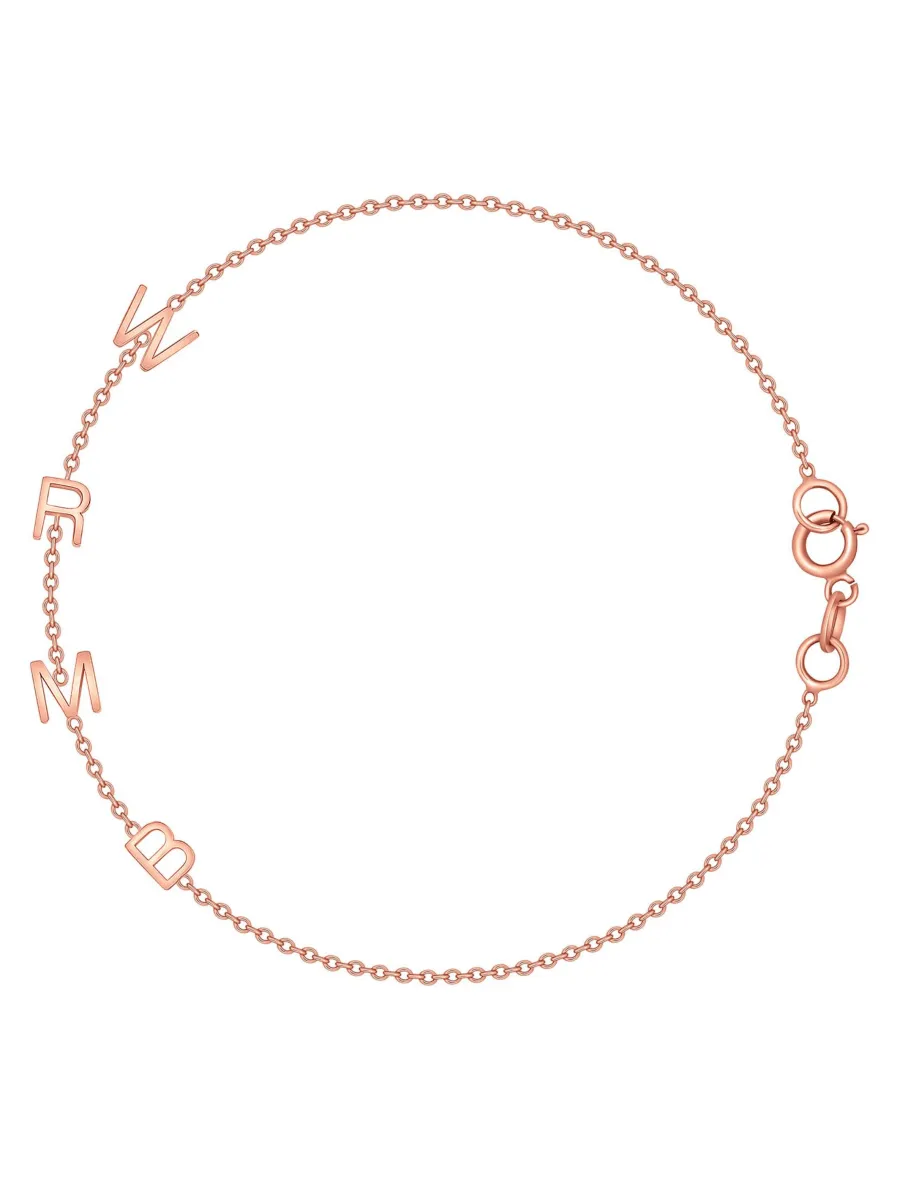 The Initial Bracelet 14K - 4 Letters sold by LeMel product image thumbnail 5