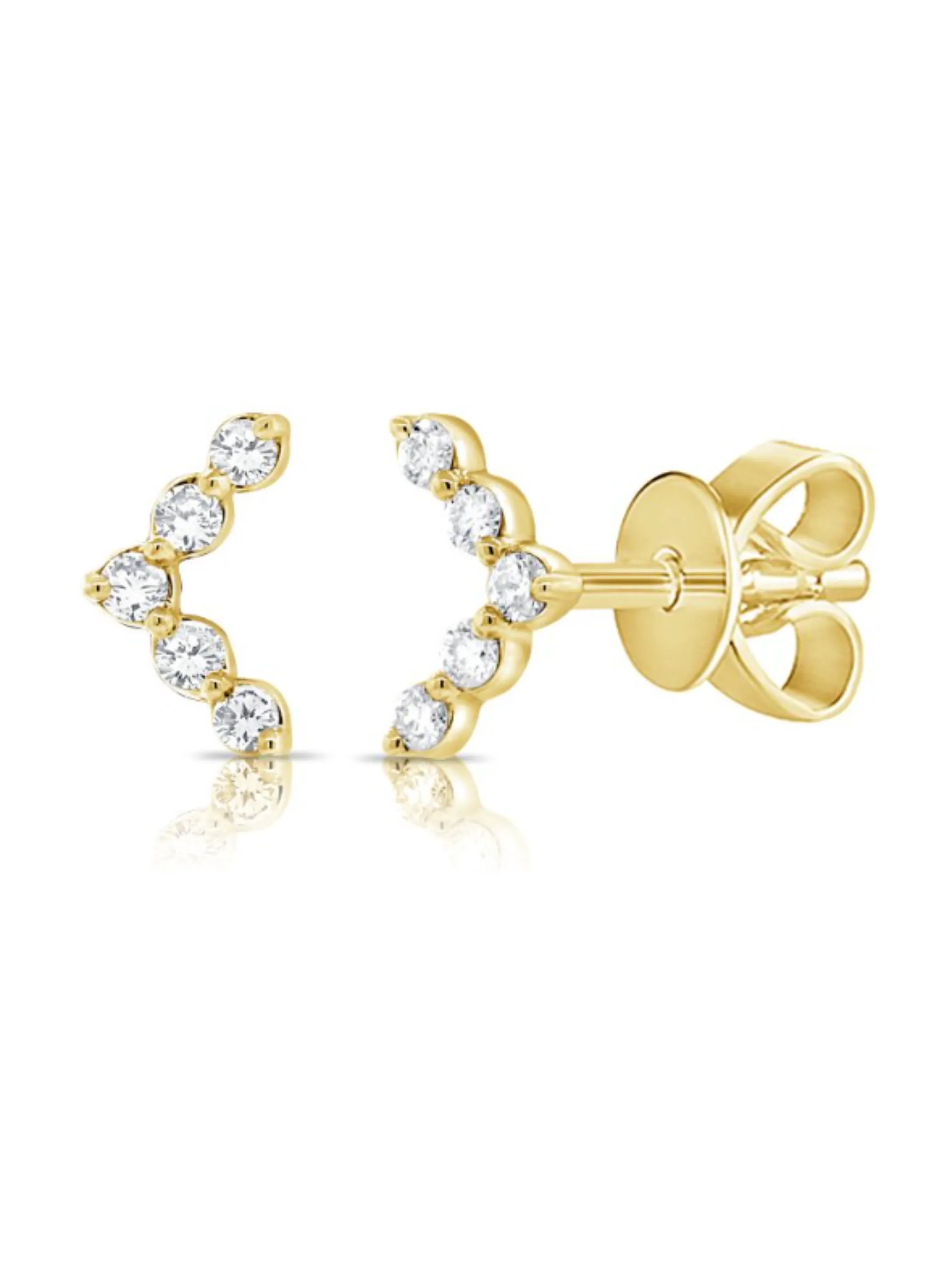 Boomerang Diamond Stud Earring 14K sold by LeMel