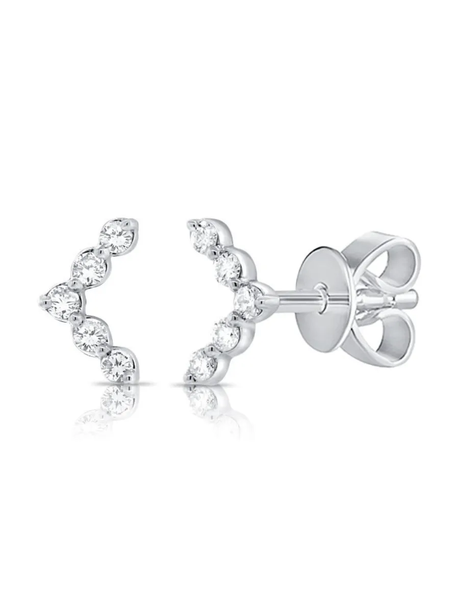 Boomerang Diamond Stud Earring 14K sold by LeMel product image thumbnail 2