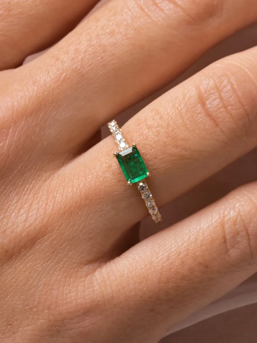 Merrick Emerald Ring 14K sold by LeMel product image thumbnail 2
