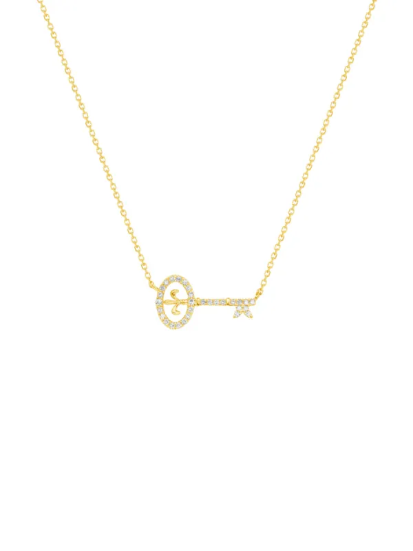 Key Diamond Necklace 14K sold by LeMel